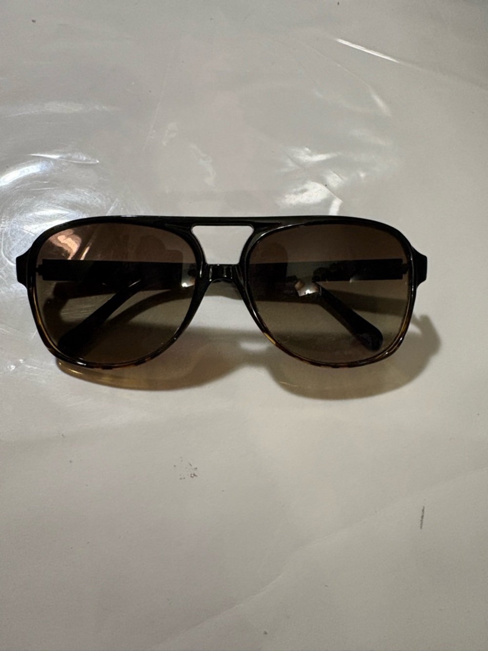 Men's Classic Brown Aviator Sunglasses - cola